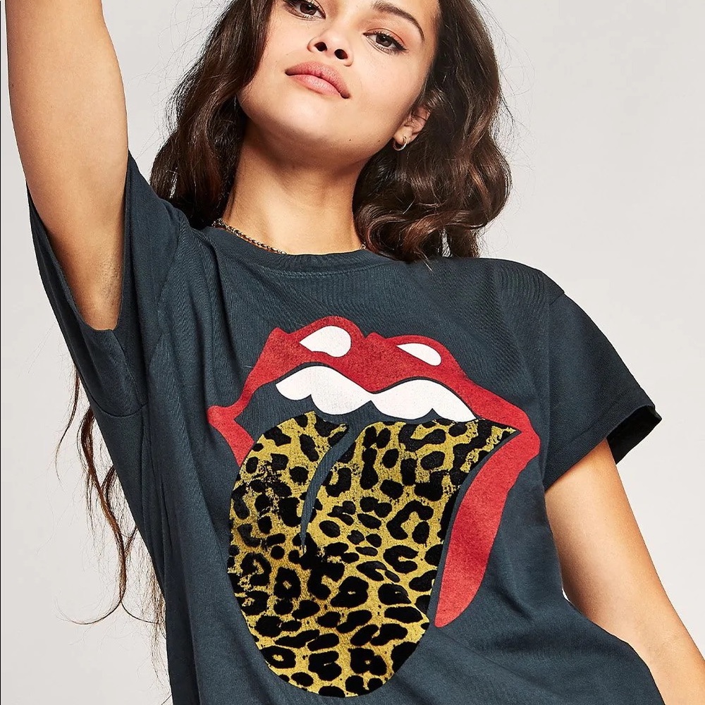 DayDreamer Rolling Stones Leopard Tongue Tour Tee